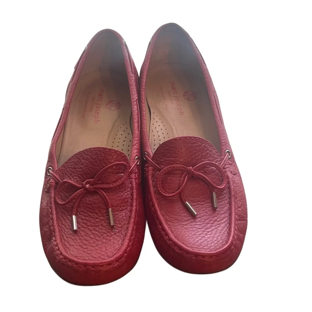 MARC JOSEPH NEW YORK Diana ST red loafers Size 8.5